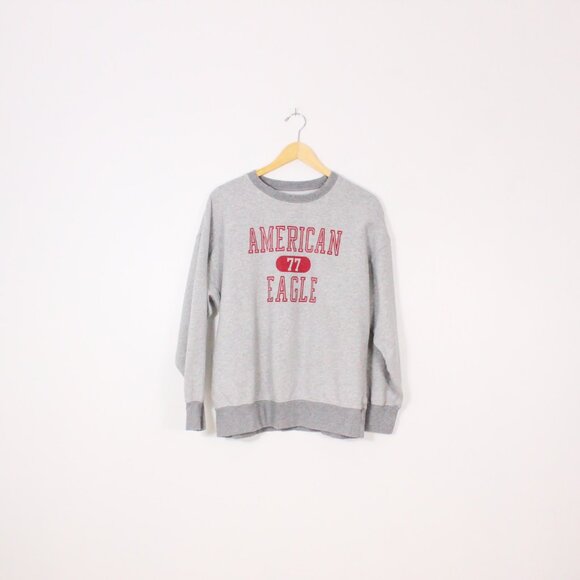 American Eagle Grey Crew Neck Sweater - Picture 2 of 5